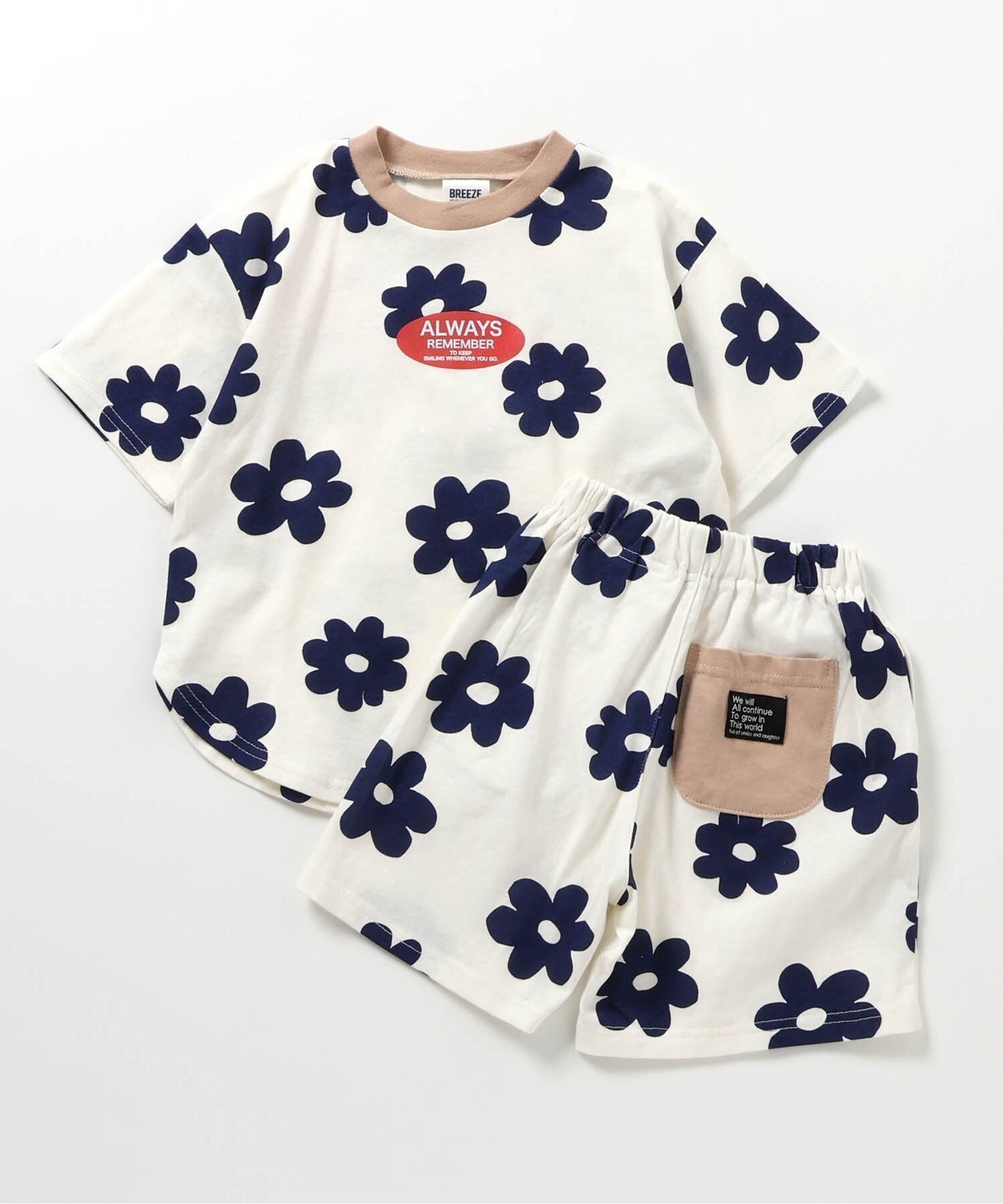 【その他のブランド/Other】のWEB限定 バリエーションセットアップ インテリア・キッズ・メンズ・レディースファッション・服の通販 founy(ファニー) 　ファッション　Fashion　キッズファッション　KIDS　セットアップ　Set Up　半袖　Short Sleeve　オフホワイト|ID: prp329100004528229 ipo3291000000032061273