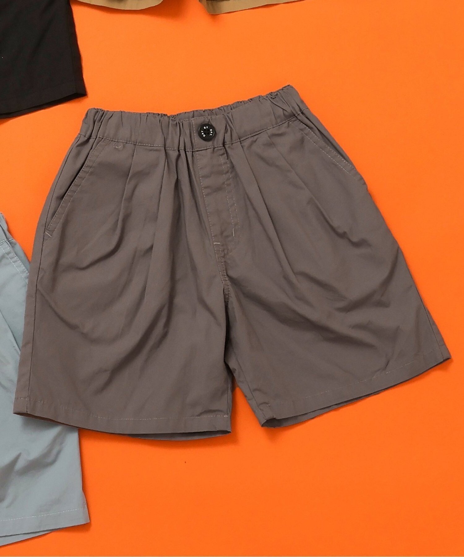 【その他のブランド/Other】のWEB限定 タックハーフパンツ 5分丈 インテリア・キッズ・メンズ・レディースファッション・服の通販 founy(ファニー) 　ファッション　Fashion　キッズファッション　KIDS Children’s Clothing　ボトムス　Bottoms/Kids　おすすめ　Recommend　アウトドア　Outdoor　シンプル　Simple　夏　Summer　定番　Standard　グレー|ID: prp329100004528246 ipo3291000000032625688