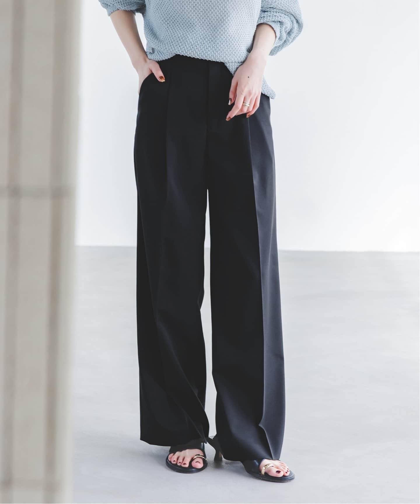 【ノーブル / スピック&スパン/NOBLE / Spick & Span】の《追加》【洗える】エステルツイルストレッチスラックスパンツ 6 インテリア・キッズ・メンズ・レディースファッション・服の通販 founy(ファニー) 　ファッション　Fashion　レディースファッション　Fashion for Women　パンツ　Pants & Trousers　スラックス　Slacks, Dress Pants　再入荷　Restock / Back in Stock　洗える　Machine Washable　ブラック|ID: prp329100004528253 ipo3291000000032755787