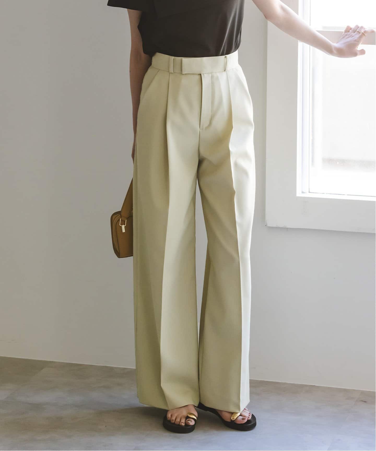 【ノーブル / スピック&スパン/NOBLE / Spick & Span】の《追加》【洗える】エステルツイルストレッチスラックスパンツ 6 インテリア・キッズ・メンズ・レディースファッション・服の通販 founy(ファニー) 　ファッション　Fashion　レディースファッション　Fashion for Women　パンツ　Pants & Trousers　スラックス　Slacks, Dress Pants　再入荷　Restock / Back in Stock　洗える　Machine Washable　グリーン B|ID: prp329100004528253 ipo3291000000032755788