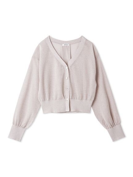 【フレイ アイディー/FRAY I.D】のLUNARシアーラメVネックカーディガン インテリア・キッズ・メンズ・レディースファッション・服の通販 founy(ファニー) 　ファッション　Fashion　レディースファッション　WOMEN　トップス・カットソー　Tops/Tshirt　カーディガン　Cardigans　Vネック　V-Neck　イタリア　Italy　カーディガン　Cardigan　シアー　Sheer　シルバー　Silver　スリーブ　Sleeve　なめらか　Smooth　リュクス　Luxe　エレガント 上品　Elegant　PNK[066]|ID: prp329100004528275 ipo3291000000032019989