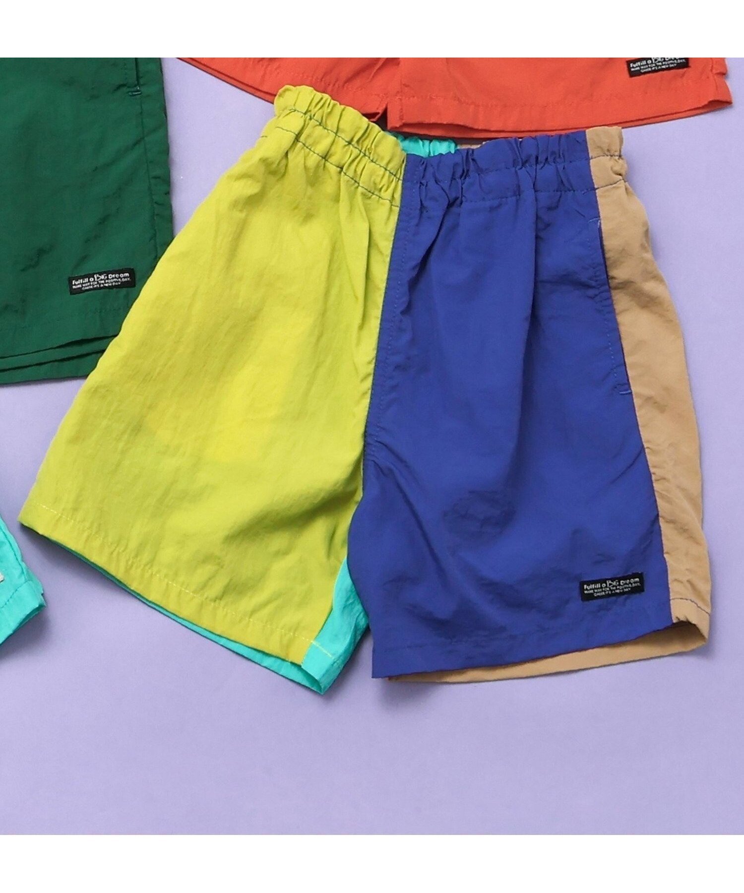 【その他のブランド/Other】のWEB限定 ナイロンアクティブハーフパンツ 5分丈 インテリア・キッズ・メンズ・レディースファッション・服の通販 founy(ファニー) 　ファッション　Fashion　キッズファッション　KIDS　ボトムス　Bottoms/Kids　おすすめ　Recommend　人気　Popularity　レインボー|ID: prp329100004528299 ipo3291000000032020106