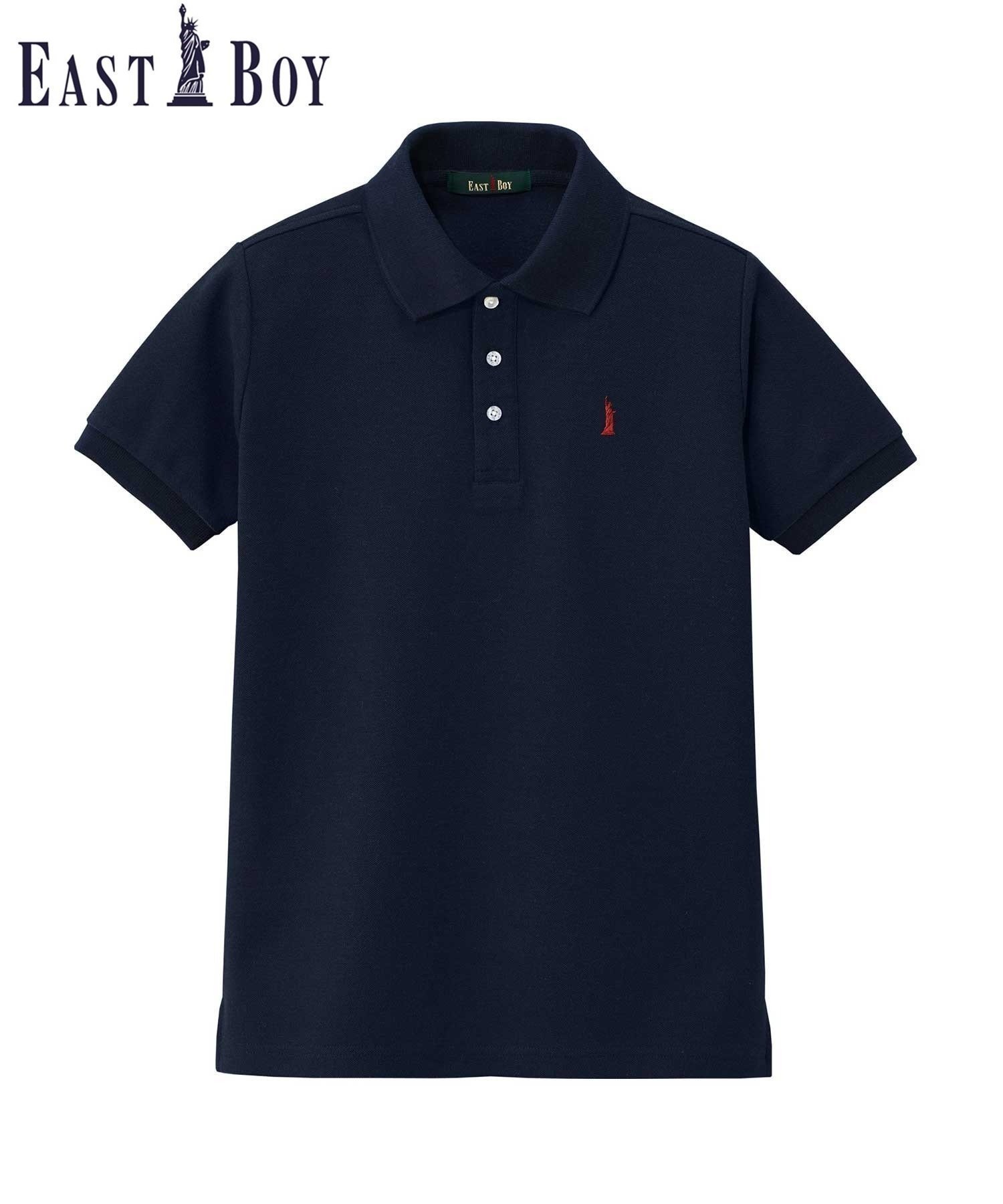 【イーストボーイ/EASTBOY】のポロシャツ 半袖 COOLMAX スクール 制服 通学 中学生 高校生 インテリア・キッズ・メンズ・レディースファッション・服の通販 founy(ファニー) 　ファッション　Fashion　レディースファッション　WOMEN　トップス・カットソー　Tops/Tshirt　シャツ/ブラウス　Shirts/Blouses　ポロシャツ　Polo Shirts　スリット　Slit　タンブラー　Tumbler　定番　Standard　ポケット　Pocket　ポロシャツ　Polo Shirt　半袖　Short Sleeve　おすすめ　Recommend　夏　Summer　ネイビー×レッド|ID: prp329100004528310 ipo3291000000032020144