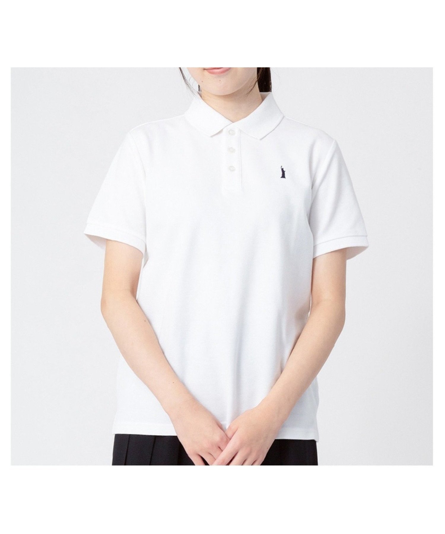 【イーストボーイ/EASTBOY】のポロシャツ 半袖 COOLMAX スクール 制服 通学 中学生 高校生 インテリア・キッズ・メンズ・レディースファッション・服の通販 founy(ファニー) 　ファッション　Fashion　レディースファッション　WOMEN　トップス・カットソー　Tops/Tshirt　シャツ/ブラウス　Shirts/Blouses　ポロシャツ　Polo Shirts　スリット　Slit　タンブラー　Tumbler　定番　Standard　ポケット　Pocket　ポロシャツ　Polo Shirt　半袖　Short Sleeve　おすすめ　Recommend　夏　Summer　ホワイト×ネイビー|ID: prp329100004528310 ipo3291000000032020146