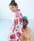 【デビロック/devirock / KIDS】のワンピースにもなる セパレート浴衣 帯2本セット 浴衣 013-ツバキ-レッド|ID: prp329100004528326 ipo3291000000032080931