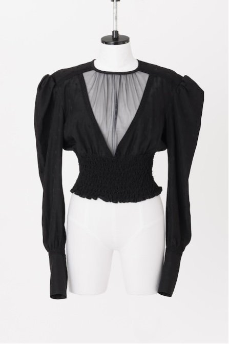 【その他のブランド/Other】のROSE JACQUARD PUFF-SLEEVED BLOUSE インテリア・キッズ・メンズ・レディースファッション・服の通販 founy(ファニー) https://founy.com/ ファッション Fashion レディースファッション WOMEN トップス・カットソー Tops/Tshirt シアー Sheer シェイプ Shape シャーリング Shirring スリーブ Sleeve チュール Tulle |ID: prp329100004528353 ipo3291000000032020309