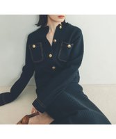【アニュアンス/anuans】のノーカラーニットジャケット 人気、トレンドファッション・服の通販 founy(ファニー) ファッション Fashion レディースファッション WOMEN アウター Coat Outerwear ジャケット Jackets ジャケット Jacket 軽量 Lightweight |ID:prp329100004528370