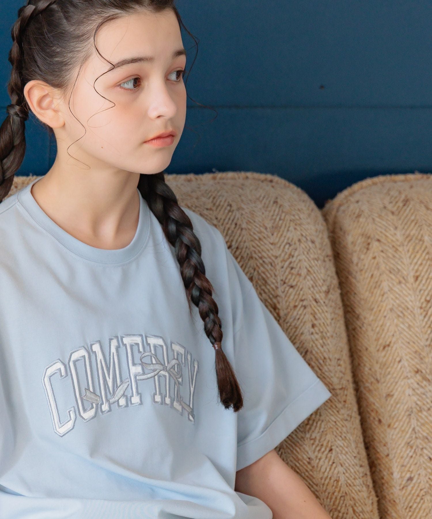 【グローバルワーク/GLOBAL WORK / KIDS】のヘビロッTEEワイドモチーフ/キッズ/324954 インテリア・キッズ・メンズ・レディースファッション・服の通販 founy(ファニー) 　ファッション　Fashion　キッズファッション　KIDS　グラフィック　Graphic　トレンド　Trend　プリント　Print　ボトム　Bottom　モチーフ　Motif　リボン　Ribbon　ワイド　Wide　人気　Popularity　吸水　Water Absorption　サックス81|ID: prp329100004528373 ipo3291000000032020401