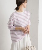【アーバンリサーチ ドアーズ/URBAN RESEARCH DOORS】のボーダーワイドプルオーバー PINK|ID: prp329100004528375 ipo3291000000032260938