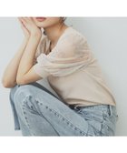 【インデックス/INDEX】のチュールレーススリーブニット【洗濯機洗い可】 グレージュ|ID: prp329100004528388 ipo3291000000032552174