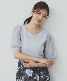 【インデックス/INDEX】のチュールレーススリーブニット【洗濯機洗い可】 ブルー|ID: prp329100004528388 ipo3291000000032552177