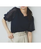 【インデックス/INDEX】のチュールレーススリーブニット【洗濯機洗い可】 ネイビー|ID: prp329100004528388 ipo3291000000032552179