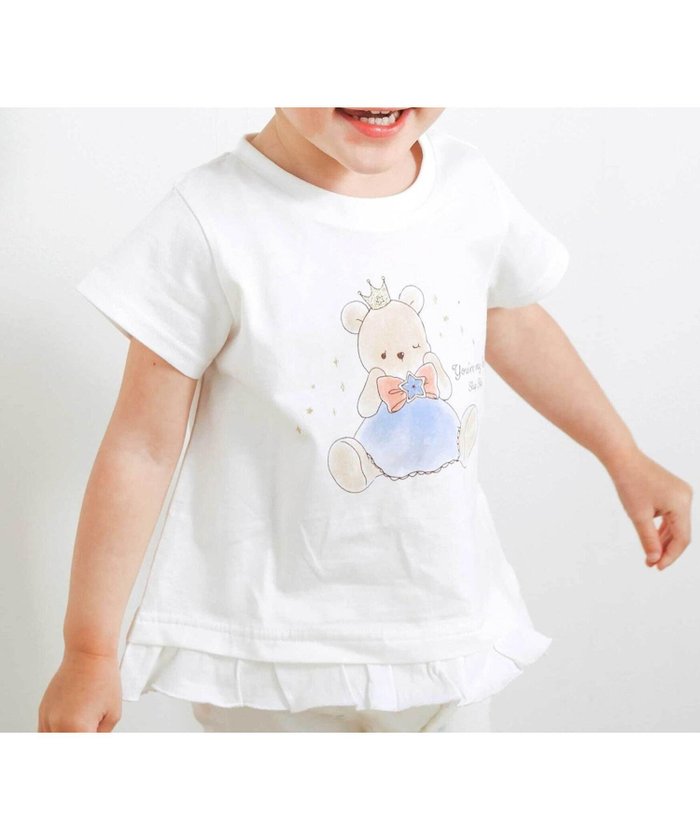 【その他のブランド/Other】の【スララク/防汚加工/オーガニックコットン】ときめき女の子半袖Tシャツ(80~130cm) インテリア・キッズ・メンズ・レディースファッション・服の通販 founy(ファニー) https://founy.com/ ファッション Fashion キッズファッション KIDS アンダー Under ドレス Dress パープル Purple フリル Frills フロント Front モチーフ Motif リボン Ribbon 人気 Popularity 半袖 Short Sleeve |ID: prp329100004528394 ipo3291000000032020473