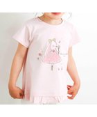 【その他のブランド/Other】の【スララク/防汚加工/オーガニックコットン】ときめき女の子半袖Tシャツ(80~130cm) ピンク×きらきらウサギ×裾フリル|ID: prp329100004528394 ipo3291000000032020477