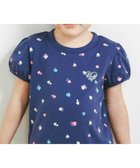【その他のブランド/Other】の【スララク/防汚加工/オーガニックコットン】ときめき女の子半袖Tシャツ(80~130cm) ネイビー×ハート総柄|ID: prp329100004528394 ipo3291000000032020489