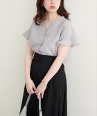 【ナチュラルクチュール/natural couture】の麻調合繊フリル袖ブラウス 人気、トレンドファッション・服の通販 founy(ファニー) ファッション Fashion レディースファッション WOMEN トップス・カットソー Tops/Tshirt シャツ/ブラウス Shirts/Blouses ボリュームスリーブ / フリル袖 Volume Sleeve 2025年 2025 2025春夏・S/S Ss,Spring/Summer,2025 インナー Inner キャミワンピース Cami Dress シルバー Silver スキッパー Skipper ダウン Down デニム Denim フェミニン Feminine フリル Frills ポケット Pocket エレガント 上品 Elegant 夏 Summer thumbnail グレー|ID: prp329100004528401 ipo3291000000032215835
