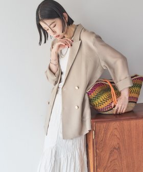 【ドゥ アルシーヴ/Doux archives】のメッシュテーラードダブルジャケット 人気、トレンドファッション・服の通販 founy(ファニー) ファッション Fashion レディースファッション WOMEN アウター Coat Outerwear ジャケット Jackets おすすめ Recommend インナー Inner シアー Sheer ジャケット Jacket トレンド Trend メッシュ Mesh 夏 Summer |ID:prp329100004528405