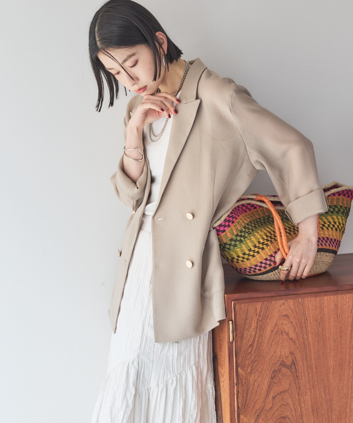 【ドゥ アルシーヴ/Doux archives】のメッシュテーラードダブルジャケット 人気、トレンドファッション・服の通販 founy(ファニー) 　ファッション　Fashion　レディースファッション　WOMEN　アウター　Coat Outerwear　ジャケット　Jackets　おすすめ　Recommend　インナー　Inner　シアー　Sheer　ジャケット　Jacket　トレンド　Trend　メッシュ　Mesh　夏　Summer　 other-1|ID: prp329100004528405 ipo3291000000032020542