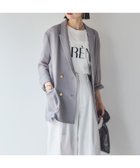 【ドゥ アルシーヴ/Doux archives】のメッシュテーラードダブルジャケット 人気、トレンドファッション・服の通販 founy(ファニー) ファッション Fashion レディースファッション WOMEN アウター Coat Outerwear ジャケット Jackets おすすめ Recommend インナー Inner シアー Sheer ジャケット Jacket トレンド Trend メッシュ Mesh 夏 Summer thumbnail GRAY|ID: prp329100004528405 ipo3291000000032020545