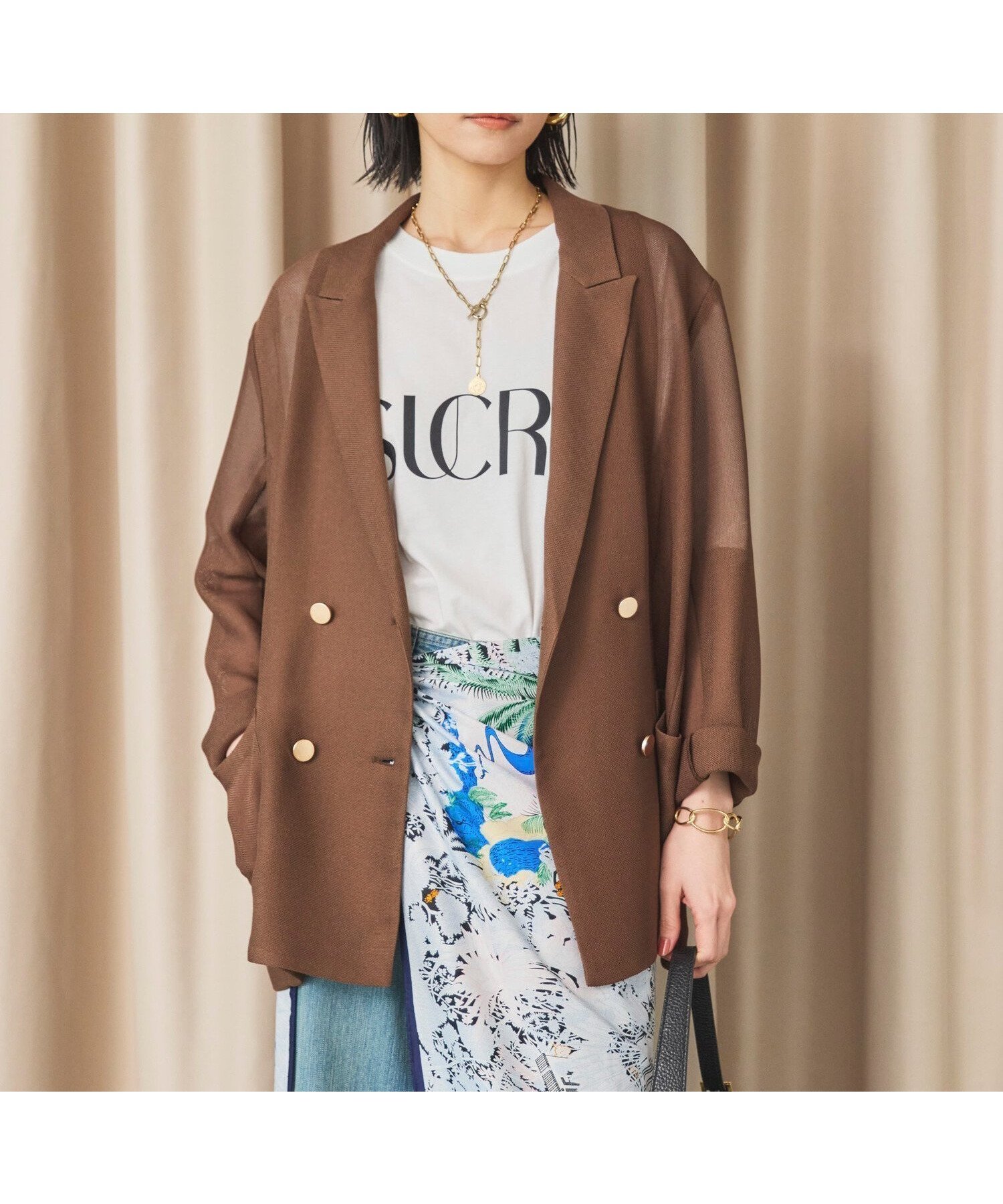 【ドゥ アルシーヴ/Doux archives】のメッシュテーラードダブルジャケット 人気、トレンドファッション・服の通販 founy(ファニー) 　ファッション　Fashion　レディースファッション　Ladies' Fashion Online　アウター　Coat Outerwear　ジャケット　Jackets　おすすめ　Recommend　インナー　Inner　シアー　Sheer　ジャケット　Jacket　トレンド　Trend　メッシュ　Mesh　夏　Summer　 other-1|ID: prp329100004528405 ipo3291000000032692502