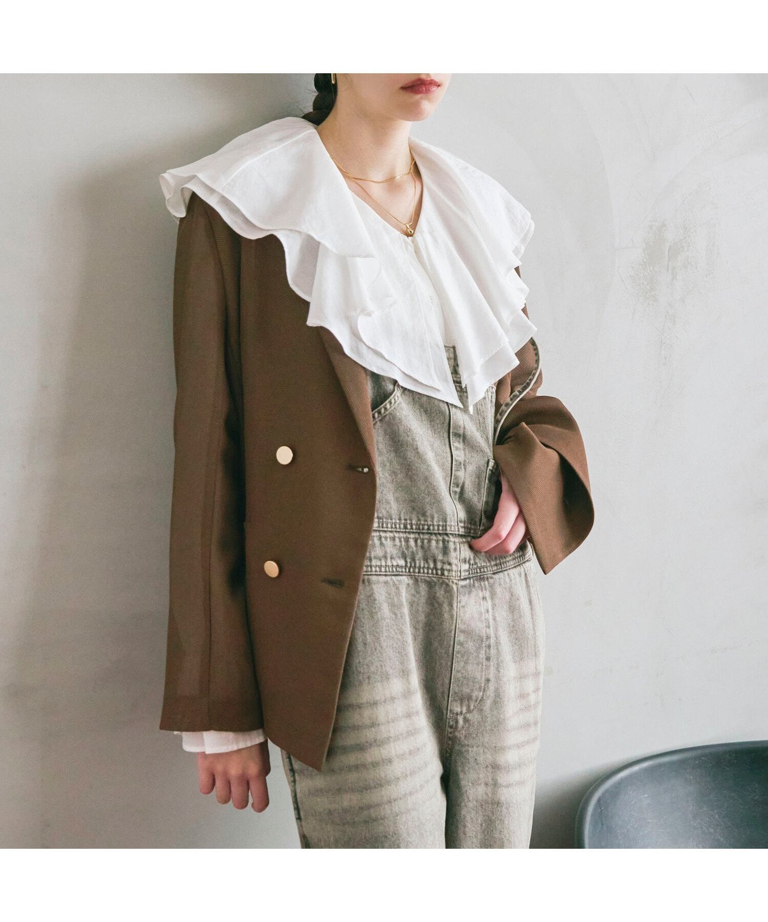 【ドゥ アルシーヴ/Doux archives】のメッシュテーラードダブルジャケット インテリア・キッズ・メンズ・レディースファッション・服の通販 founy(ファニー) 　ファッション　Fashion　レディースファッション　Fashion for Women　アウター　Coat / Outerwear Collection　レディースジャケット・軽アウター　Jackets　おすすめ　Recommended / Our Picks　インナー　Innerwear　シアー　Sheer, See-Through　ジャケット　Jacket, Outerwear　トレンド　Trend, Trending Now　メッシュ　Mesh, Net Fabric　夏　Summer　BROWN|ID: prp329100004528405 ipo3291000000033583172