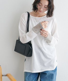 【ディスコート/Discoat】の【万能インナー/WEB限定】ラメシアー袖切替プルオーバー 人気、トレンドファッション・服の通販 founy(ファニー) ファッション Fashion レディースファッション Fashion for Women トップス・カットソー Cut & Sew Tops カジュアルプルオーバー・ニットトップス Pullovers & Knit Tops / Casual Pullovers おすすめ Recommended / Our Picks インナー Innerwear シアー Sheer, See-Through ジャケット Jacket, Outerwear スラックス Slacks, Dress Pants スリット Slit, Slit Detail チェック Check, Plaid, Tartan デニム Denim, Jeans Material トレンド Trend, Trending Now 切替 Switching, Contrast Panel |ID:prp329100004528430