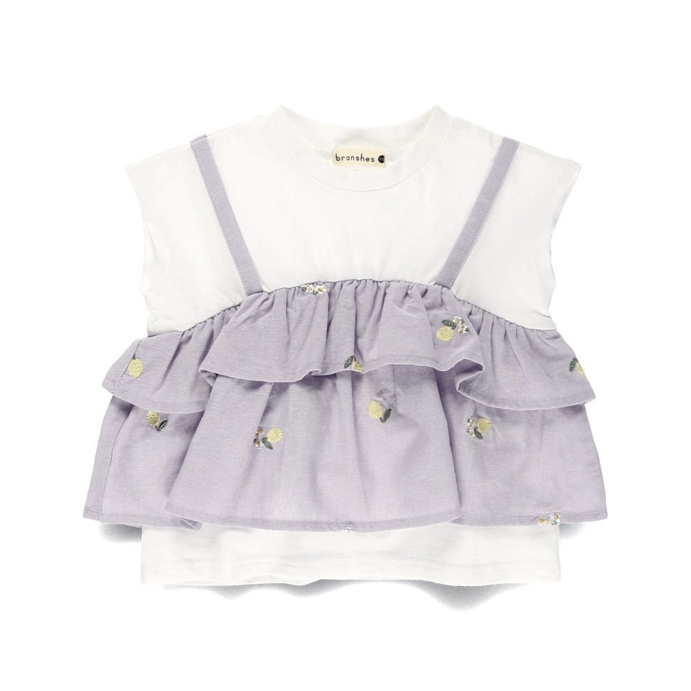 【ブランシェス/branshes / KIDS】の【おそろい】レモン フラワー総柄刺しゅうドッキングTシャツ 人気、トレンドファッション・服の通販 founy(ファニー) 　ファッション　Fashion　キッズファッション　KIDS Children’s Clothing　春　Spring　ガーリー　Girly　コンパクト　Compact　切替　Switching　サッカー　Soccer　ショート　Short　セットアップ　Set Up　ダンガリー　Dungarees　チュニック　Tunic　ドッキング　Docking　人気　Popularity　ハーフ　Half　バランス　Balance　フラワー　Flower　ベビー　Baby　半袖　Short Sleeve　ラベンダー　Lavender　S/S・春夏　Ss・Spring/Summer　おすすめ　Recommend　夏　Summer　旅行　Travel　 other-1|ID: prp329100004528433 ipo3291000000032568326