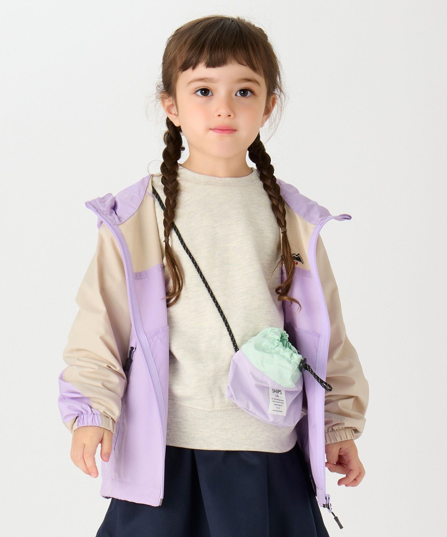 【シップス/SHIPS / KIDS】の【SHIPS Colors 別注】FIRST DOWN 90~140cm /ライト フード ブルゾン インテリア・キッズ・メンズ・レディースファッション・服の通販 founy(ファニー) 　ファッション　Fashion　キッズファッション　KIDS　アウトドア　Outdoor　ダウン　Down　ブルゾン　Blouson　ポーチ　Pouch　別注　Special Order　A/W・秋冬　Aw・Autumn/Winter・Fw・Fall-Winter　軽量　Lightweight　ラベンダー|ID: prp329100004528439 ipo3291000000032020687