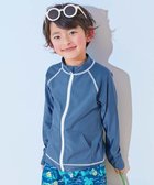 【デビロック/devirock / KIDS】のUVカット 無地 長袖ジップラッシュガード 長袖ラッシュガード 水着 プールグッズ 25SS 001-ブルーグレー|ID: prp329100004528454 ipo3291000000032132448