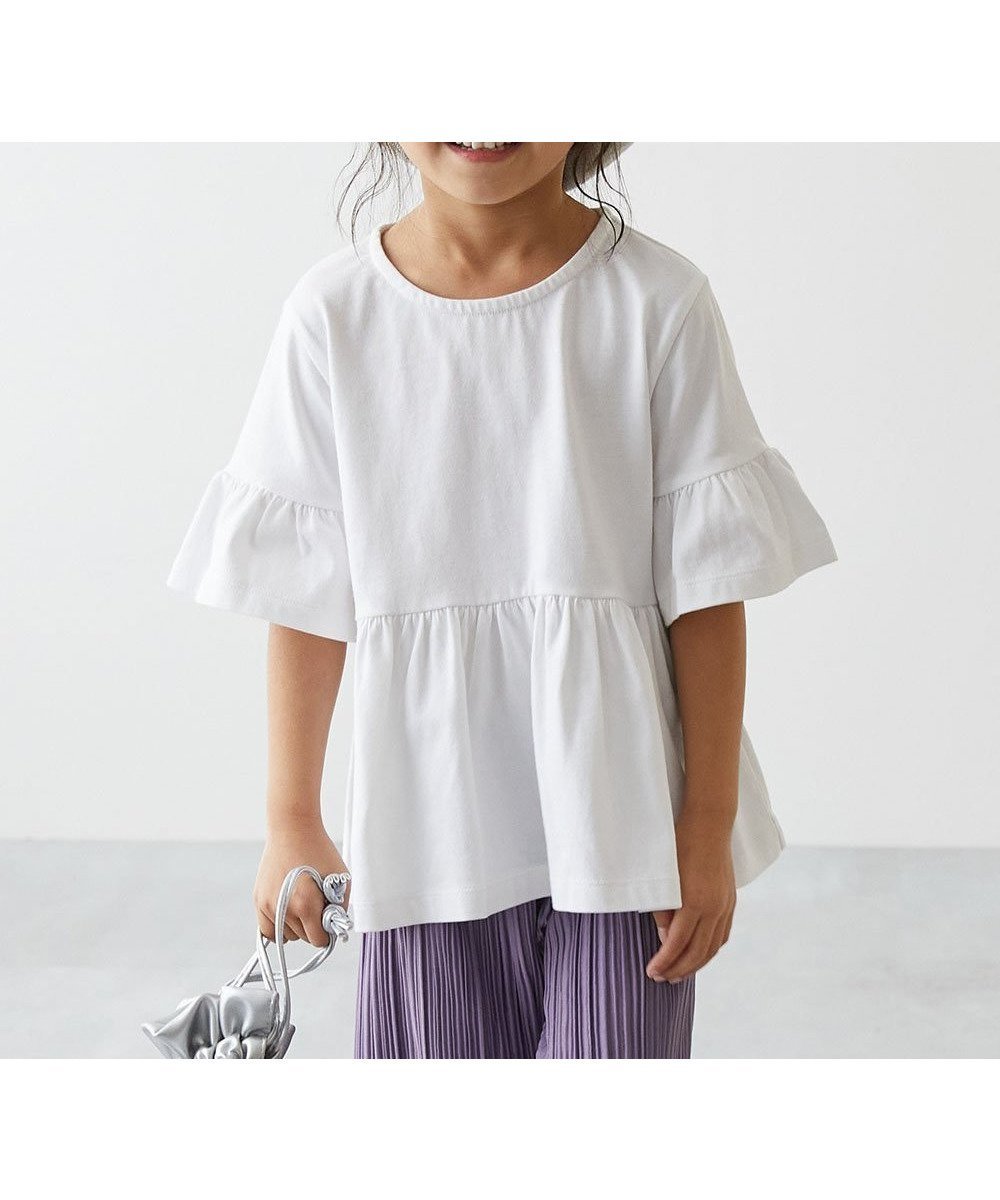 【デビロック/devirock / KIDS】のAライン 半袖Tシャツ Tシャツ トップス 25SS インテリア・キッズ・メンズ・レディースファッション・服の通販 founy(ファニー) 　ファッション　Fashion　キッズファッション　KIDS　トップス・カットソー　Tops/Tees/Kids　ギャザー　Gather　サンダル　Sandals　ショート　Short　スキニー　Skinny　半袖　Short Sleeve　おすすめ　Recommend　2025年　2025　2025春夏・S/S　Ss,Spring/Summer,2025　ホワイト|ID: prp329100004528462 ipo3291000000032020777
