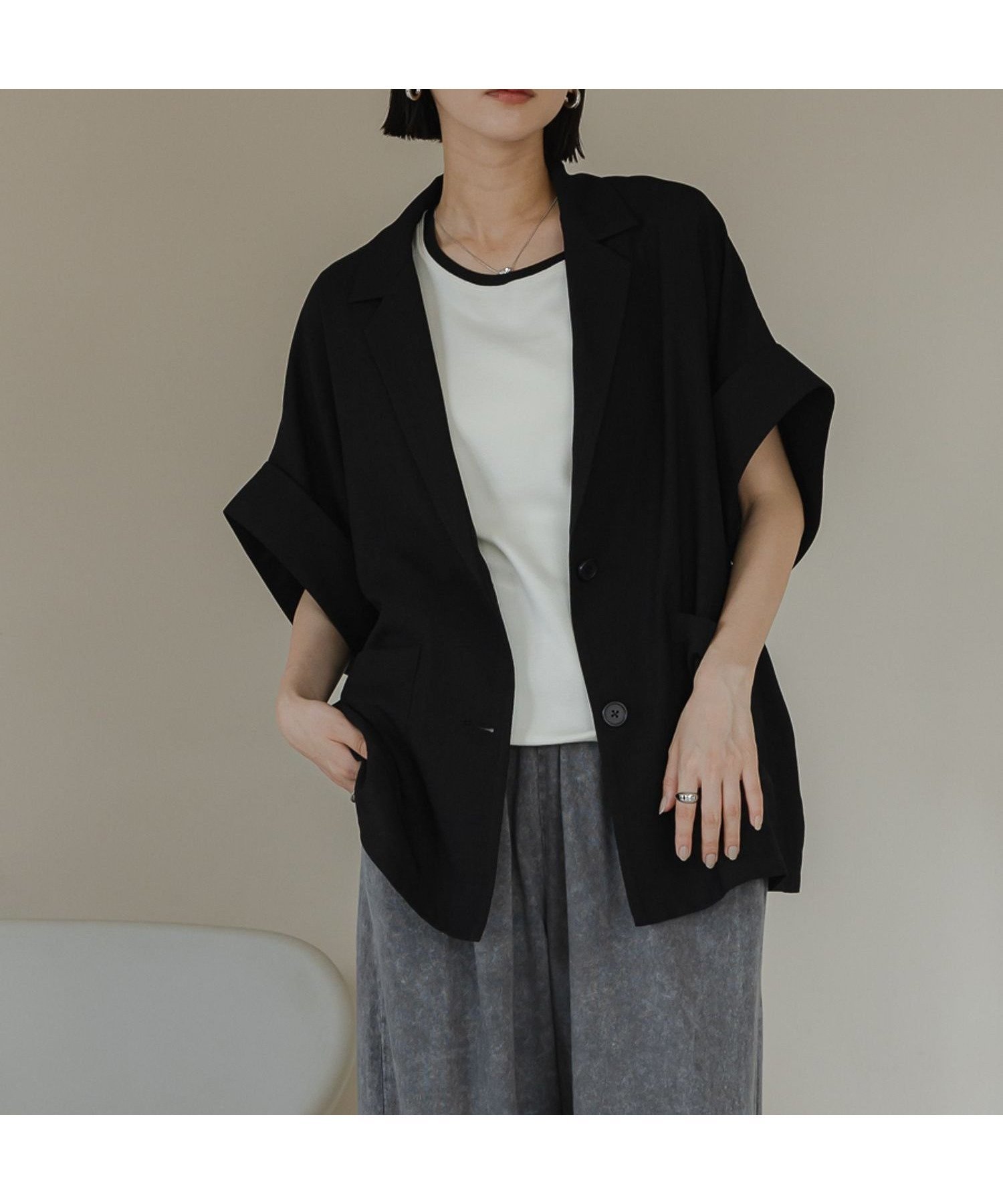 【ローリーズファーム/LOWRYS FARM】の【新色 】バスケットジャケットSS インテリア・キッズ・メンズ・レディースファッション・服の通販 founy(ファニー) 　ファッション　Fashion　レディースファッション　Fashion for Women　アウター　Coat / Outerwear Collection　レディースジャケット・軽アウター　Jackets　おすすめ　Recommended / Our Picks　クール　Cool, Chic　ジャケット　Jacket, Outerwear　セットアップ　Set-Up, Coordinated Outfit　タイトスカート　Pencil Skirt, Tight Skirt　バスケット　Basket, Basket Bag　バランス　Balance, Style Balance　ボトム　Bottoms, Lower Wear　ブラック09|ID: prp329100004528463 ipo3291000000032548576