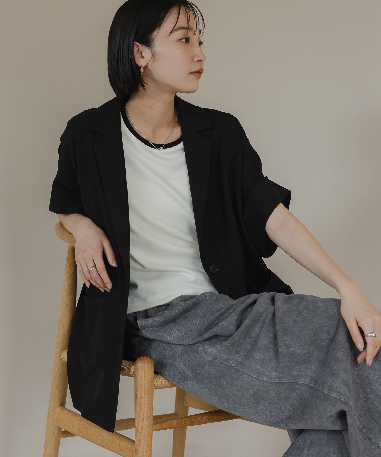 【ローリーズファーム/LOWRYS FARM】の【新色 】バスケットジャケットSS インテリア・キッズ・メンズ・レディースファッション・服の通販 founy(ファニー) 　ファッション　Fashion　レディースファッション　Fashion for Women　アウター　Coat / Outerwear Collection　レディースジャケット・軽アウター　Jackets　おすすめ　Recommended / Our Picks　クール　Cool, Chic　ジャケット　Jacket, Outerwear　セットアップ　Set-Up, Coordinated Outfit　タイトスカート　Pencil Skirt, Tight Skirt　バスケット　Basket, Basket Bag　バランス　Balance, Style Balance　ボトム　Bottoms, Lower Wear　ブラック09|ID: prp329100004528463 ipo3291000000033989419
