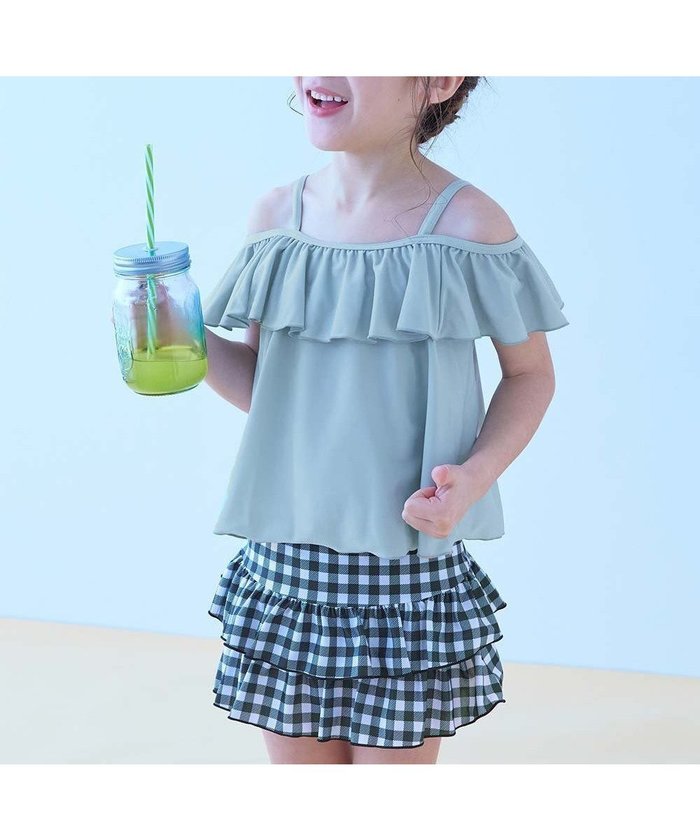 【デビロック/devirock / KIDS】のUVカット 3WAYで着られる オフショルセットアップ水着 インテリア・キッズ・メンズ・レディースファッション・服の通販 founy(ファニー) https://founy.com/ ファッション Fashion キッズファッション Fashion for Kids ストレッチ Stretch, Stretchy Fabric フィット Fit, Slim Fit フリル Frill, Ruffle プリント Print, Printed Pattern 水着 Swimsuit, Swimwear |ID: prp329100004528469 ipo3291000000032216329