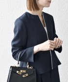 【シップス フォー ウィメン/SHIPS】のSHIPS any 洗濯機可能 ダブルクロス ペプラム ノーカラー ジャケット NAVY BLUE ネイビー|ID: prp329100004528474 ipo3291000000032647151