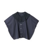 【マーコート/MARcourt】のmizuiro ind プリーツカラーシャツ 人気、トレンドファッション・服の通販 founy(ファニー) ファッション Fashion レディースファッション Ladies' Fashion Online トップス・カットソー Tops/Tshirt シャツ/ブラウス Shirts/Blouses コクーン Cocoon シンプル Simple ジョーゼット Georgette プリーツ Pleats ベーシック Basic 夏 Summer 定番 Standard thumbnail ネイビー|ID: prp329100004528485 ipo3291000000032590490