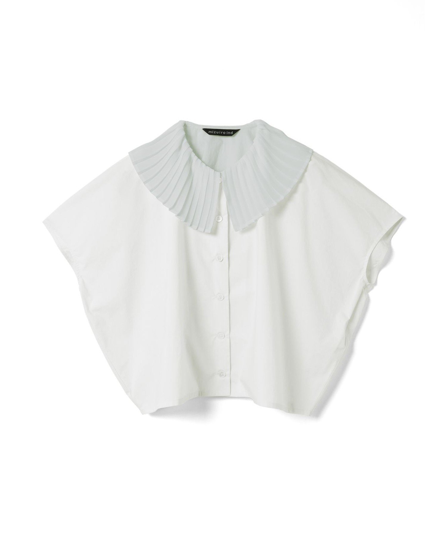 【マーコート/MARcourt】のmizuiro ind プリーツカラーシャツ インテリア・キッズ・メンズ・レディースファッション・服の通販 founy(ファニー) 　ファッション　Fashion　レディースファッション　Ladies' Fashion Online　トップス・カットソー　Tops/Tshirt　シャツ/ブラウス　Shirts/Blouses　コクーン　Cocoon　シンプル　Simple　ジョーゼット　Georgette　プリーツ　Pleats　ベーシック　Basic　夏　Summer　定番　Standard　ライトグレー|ID: prp329100004528485 ipo3291000000032590492