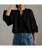 【サロン アダム エ ロペ/SALON adam et rope'】の【WEB限定】レースアクセントボリュームスリーブブラウス ブラック(01)|ID: prp329100004528493 ipo3291000000032645875
