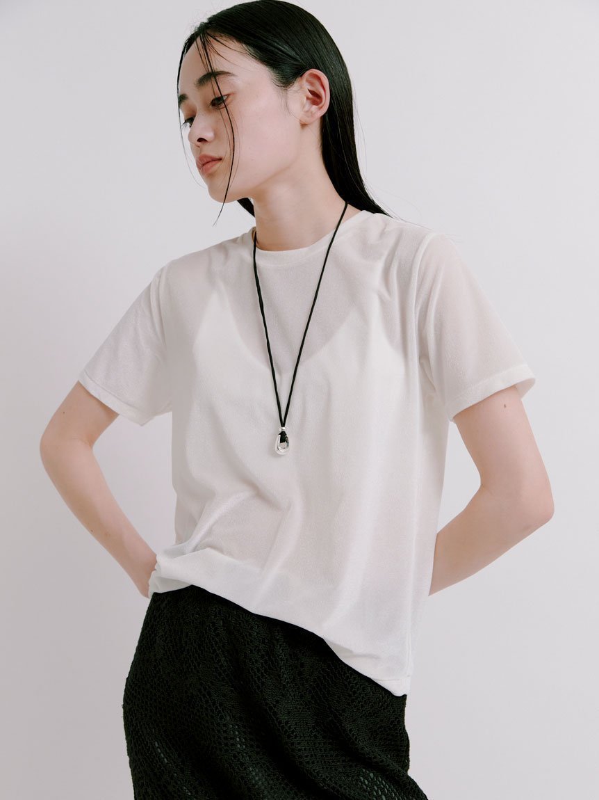 【ミースロエ/MIESROHE】のシアーベロアコンパクトT インテリア・キッズ・メンズ・レディースファッション・服の通販 founy(ファニー) 　雑誌掲載アイテム　Magazine Items　ファッション雑誌　Fashion Magazines　バイラ　BAILA　ファッション　Fashion　レディースファッション　Ladies' Fashion Online　トップス・カットソー　Tops/Tshirt　ベロア　Velour　6月号　June Issue　トレンド　Trend　ベロア　Velor　秋　Autumn/Fall　雑誌　Magazine　WHT[001]|ID: prp329100004528496 ipo3291000000032555237