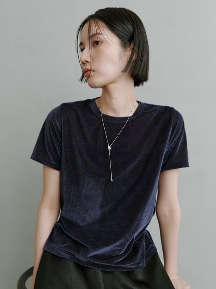 【ミースロエ/MIESROHE】のシアーベロアコンパクトT インテリア・キッズ・メンズ・レディースファッション・服の通販 founy(ファニー) 　雑誌掲載アイテム　Magazine Items　ファッション雑誌　Fashion Magazines　バイラ　BAILA　ファッション　Fashion　レディースファッション　Ladies' Fashion Online　トップス・カットソー　Tops/Tshirt　ベロア　Velour　6月号　June Issue　トレンド　Trend　ベロア　Velor　秋　Autumn/Fall　雑誌　Magazine　NVY[089]|ID: prp329100004528496 ipo3291000000032555243