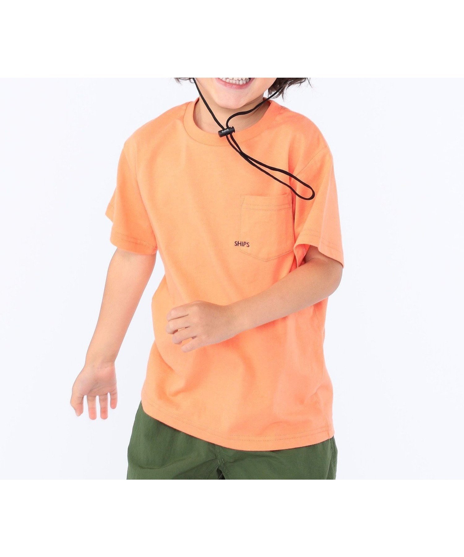 【シップス/SHIPS / KIDS】の【WEB限定】SHIPS KIDS 100~160cm / 家族おそろい SHIPS マイクロロゴ TEE インテリア・キッズ・メンズ・レディースファッション・服の通販 founy(ファニー) 　ファッション　Fashion　キッズファッション　KIDS　ショート　Short　スリーブ　Sleeve　ポケット　Pocket　リラックス　Relax　ロング　Long　オレンジ|ID: prp329100004528500 ipo3291000000032020931