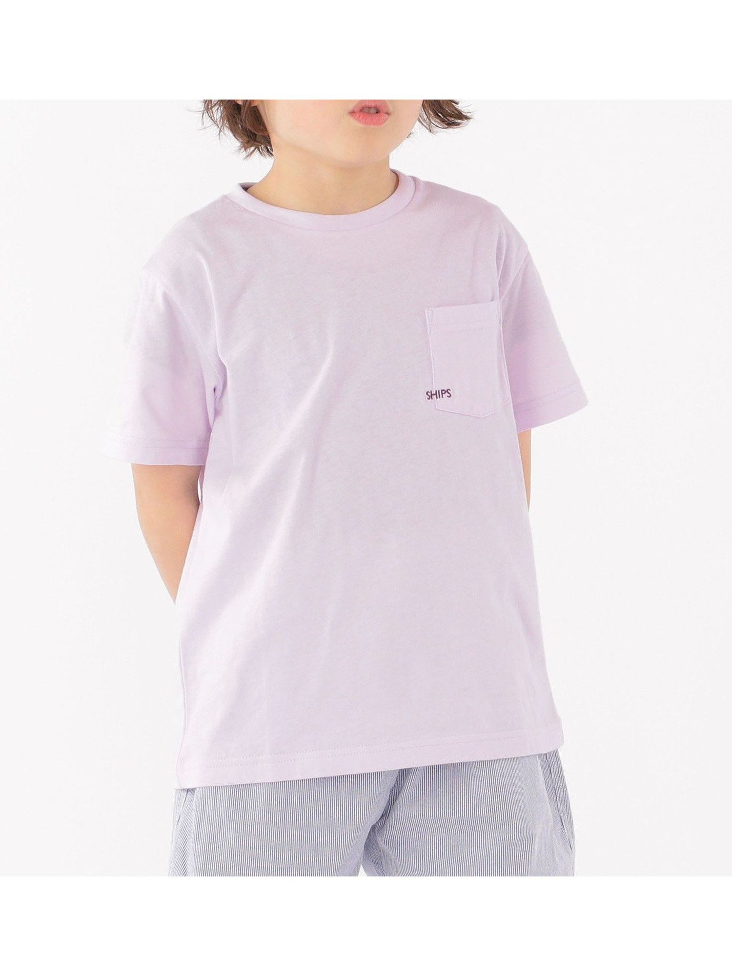 【シップス/SHIPS / KIDS】の【WEB限定】SHIPS KIDS 100~160cm / 家族おそろい SHIPS マイクロロゴ TEE インテリア・キッズ・メンズ・レディースファッション・服の通販 founy(ファニー) 　ファッション　Fashion　キッズファッション　KIDS　ショート　Short　スリーブ　Sleeve　ポケット　Pocket　リラックス　Relax　ロング　Long　ラベンダー|ID: prp329100004528500 ipo3291000000032020941