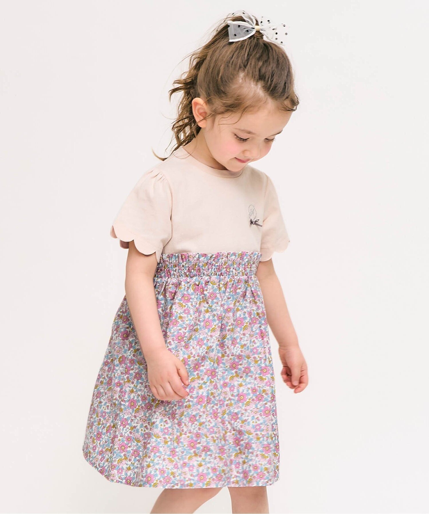 【その他のブランド/Other】の3柄スカラップドッキングワンピース 人気、トレンドファッション・服の通販 founy(ファニー) 　ファッション　Fashion　キッズファッション　KIDS　ワンピース　Dress/Kids　プリント　Print　 other-1|ID: prp329100004528514 ipo3291000000032020983