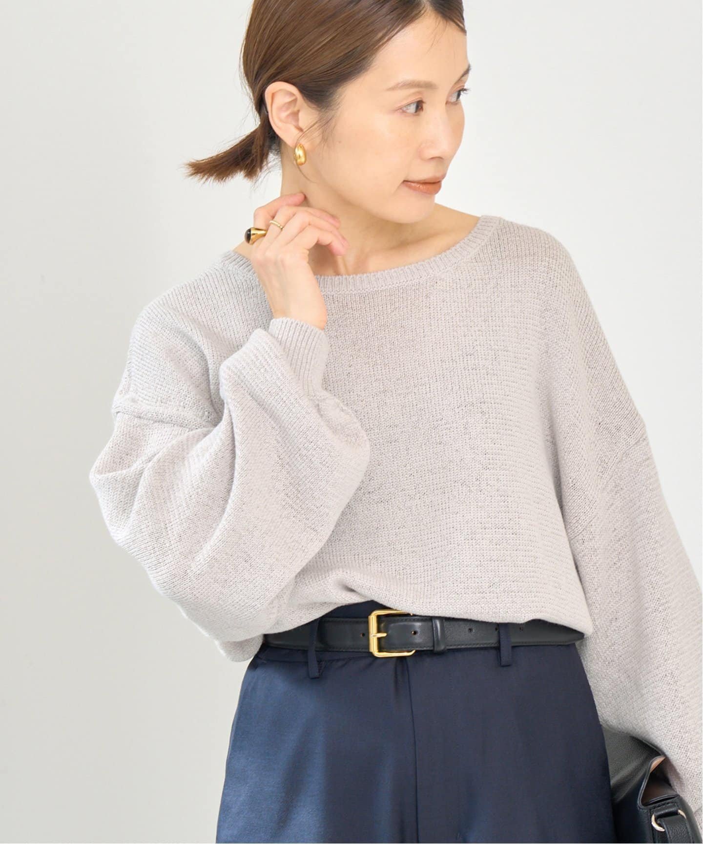 【イエナ/IENA】のテープヤーン パフ 2WAY プルオーバー インテリア・キッズ・メンズ・レディースファッション・服の通販 founy(ファニー) 　ファッション　Fashion　レディースファッション　WOMEN　トップス・カットソー　Tops/Tshirt　プルオーバー　Pullover　グレーB|ID: prp329100004528515 ipo3291000000032020994
