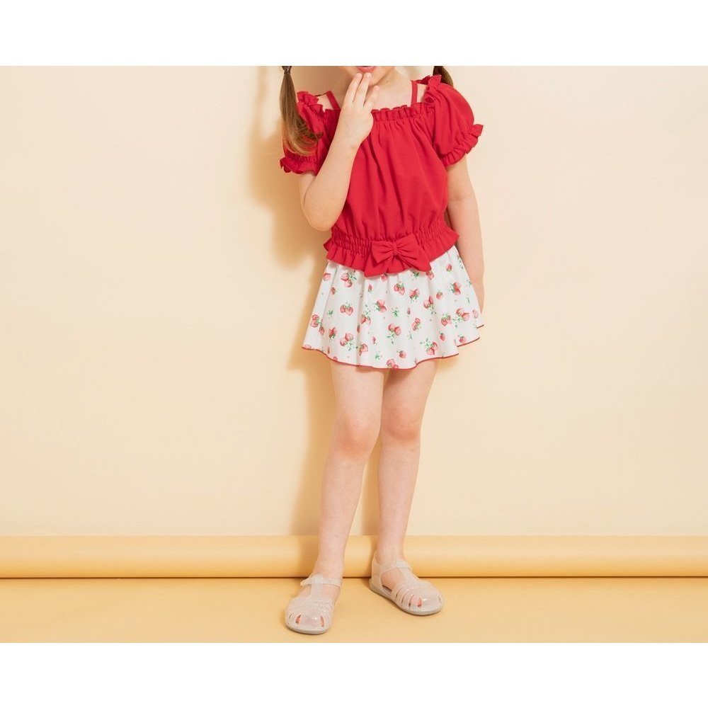 【ブランシェス/branshes / KIDS】の【WEB限定/水着/セパレート】パフスリーブタンキニ インテリア・キッズ・メンズ・レディースファッション・服の通販 founy(ファニー) 　ファッション　Fashion　キッズファッション　KIDS Children’s Clothing　ガーリー　Girly　スリーブ　Sleeve　セパレート　Separate　フリル　Frills　ラップ　Wrap　リボン　Ribbon　水着　Swimsuit　レッド|ID: prp329100004528520 ipo3291000000032626135