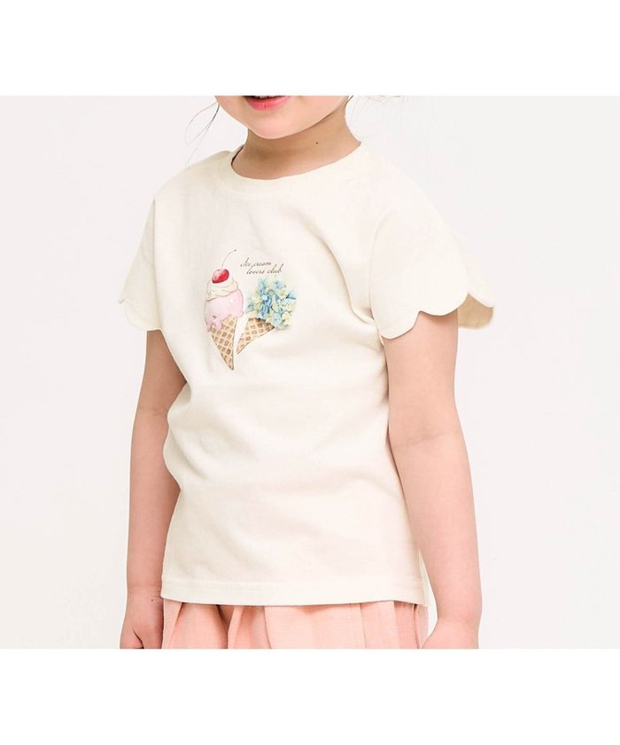 【その他のブランド/Other】のシェル・マーメイド・アイスクリームモチーフTシャツ インテリア・キッズ・メンズ・レディースファッション・服の通販 founy(ファニー) https://founy.com/ ファッション Fashion キッズファッション KIDS マーメイド Mermaid モチーフ Motif 半袖 Short Sleeve |ID: prp329100004528535 ipo3291000000032123985