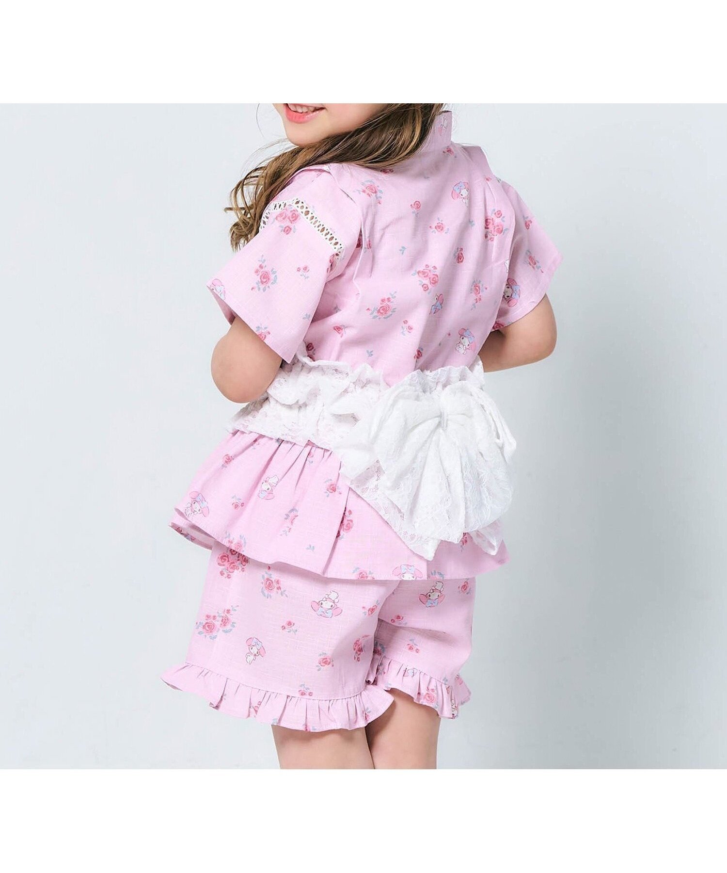 【その他のブランド/Other】のサンリオキャラクターズ甚平(帯付き) 人気、トレンドファッション・服の通販 founy(ファニー) 　ファッション　Fashion　キッズファッション　Fashion for Kids　おすすめ　Recommended / Our Picks　オーガンジー　Organza Fabric　ガーリー　Girly, Feminine Style　コレクション　Collection, Seasonal Line　チュニック　Tunic, Long Top　ボトム　Bottoms, Lower Wear　リボン　Ribbon, Bow　レース　Lace, Lace Fabric　 other-1|ID: prp329100004528540 ipo3291000000032580177