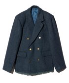 【グラム/glamb】のDamage Tailored Jacket 人気、トレンドファッション・服の通販 founy(ファニー) ファッション Fashion レディースファッション WOMEN アウター Coat Outerwear ジャケット Jackets ジャケット Jacket ダブル Double ダメージ Damage ツイード Tweed メタル Metal thumbnail Navy|ID: prp329100004528541 ipo3291000000032021100