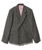 【グラム/glamb】のDamage Tailored Jacket 人気、トレンドファッション・服の通販 founy(ファニー) ファッション Fashion レディースファッション WOMEN アウター Coat Outerwear ジャケット Jackets ジャケット Jacket ダブル Double ダメージ Damage ツイード Tweed メタル Metal thumbnail Gray|ID: prp329100004528541 ipo3291000000032021102