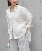 【ジャーナルスタンダード レリューム/JOURNAL STANDARD relume】の手洗い可 / No.66ストライプフレンチリネンシャツ グレーA|ID: prp329100004528542 ipo3291000000032743954