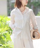 【ジャーナルスタンダード レリューム/JOURNAL STANDARD relume】の手洗い可 / No.66ストライプフレンチリネンシャツ カーキ|ID: prp329100004528542 ipo3291000000032743956